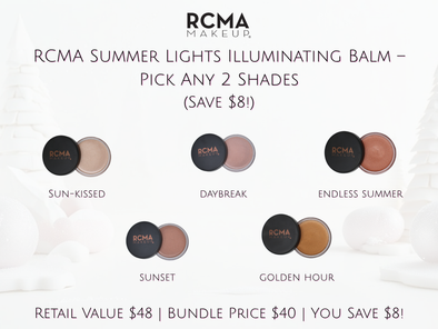 RCMA Summer Lights Illuminating Balm – Pick Any 2 Shades for $40 (Save $8!)