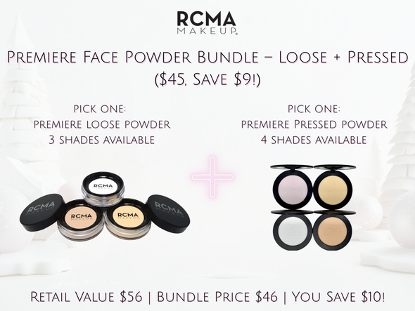 Premiere Face Powder Bundle – Loose + Pressed - $45 (Save $9!)